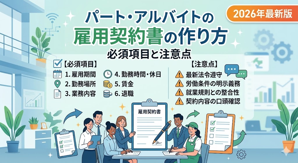 パート・アルバイトの雇用契約書の作り方